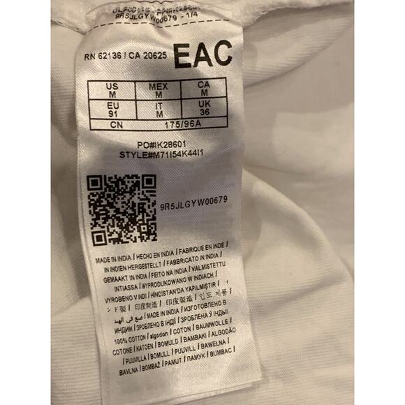 Guess Jeans Mens Guess Jeans Spellout White Short Sleeve T-Shirt Size M MEDIUM - Picture 6 of 8